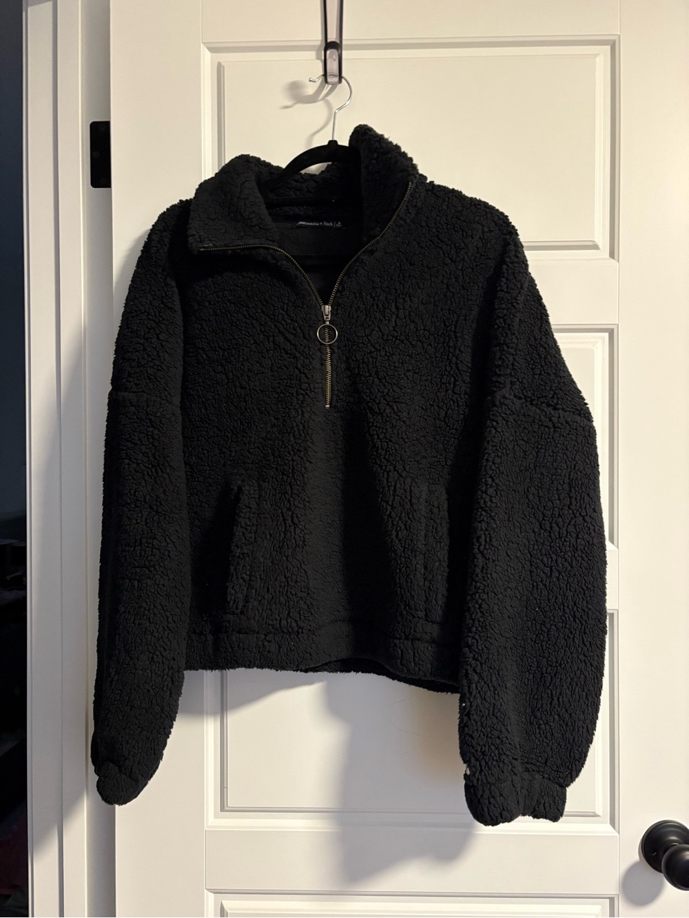 Abercrombie & Fitch Sherpa Teddy Quarter Zip (M)